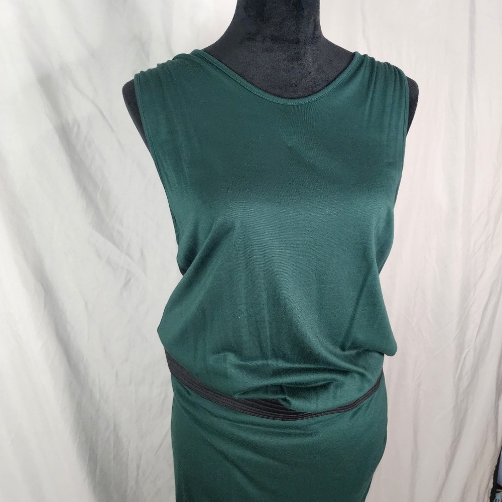 New!!! MANGO Size 10 Lightweight‎ Viscose Blouson Tulip Hem Shirred Lined Dress - Picture 11 of 16
